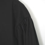 COTTON BALLOON SLEEVE BLOUSE-WHITE-