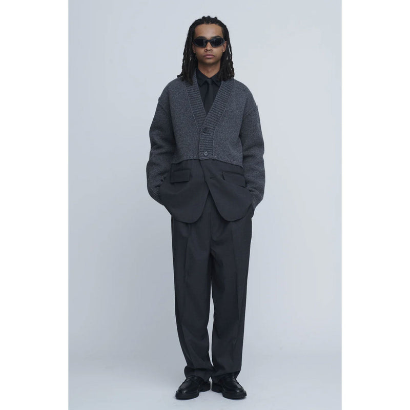 Wool Relax Pants -GREY-