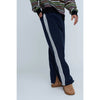 Fleece Loose Fit Track Pants -NAVY-