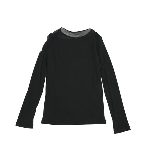 SHEER MAZE TOP-BLACK-