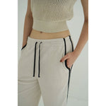 PILE LINE PANTS -IVORY-