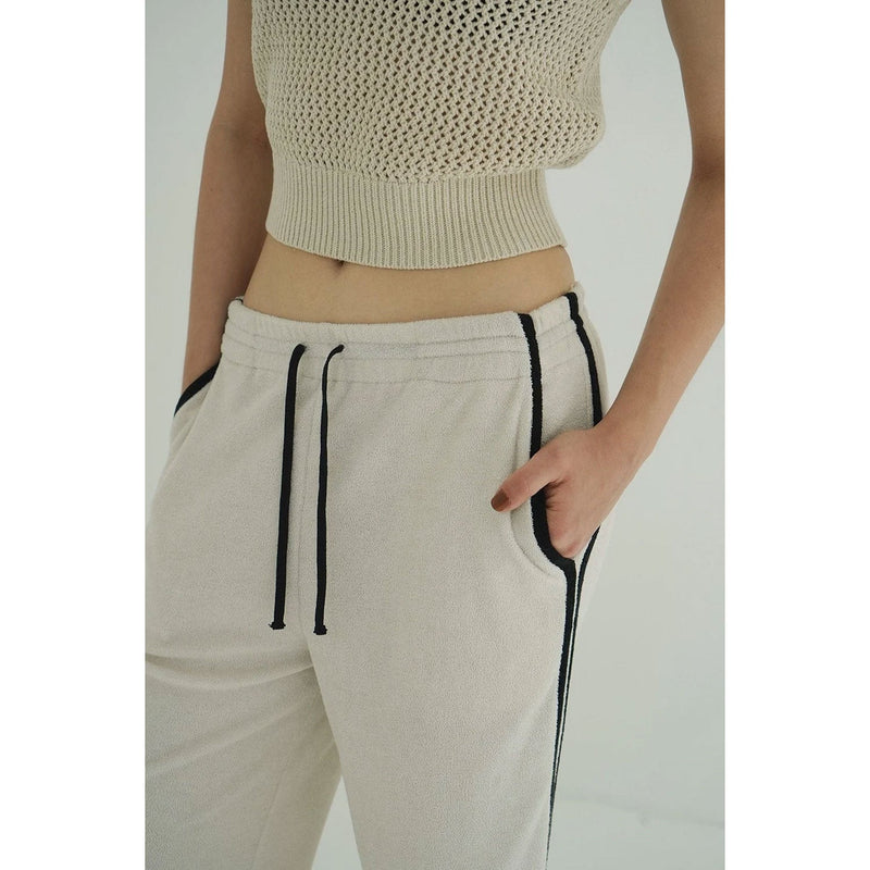 PILE LINE PANTS -IVORY-