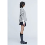 Plating Rib Layered Tee -WHITE×LT.GREY-