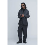 Wool Relax Pants -GREY-