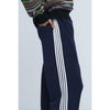 Fleece Loose Fit Track Pants -NAVY-