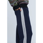 Fleece Loose Fit Track Pants -NAVY-