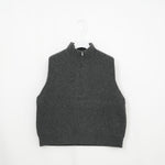 RIBBED KNIT WOOL VEST