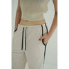 PILE LINE PANTS -BROWN-