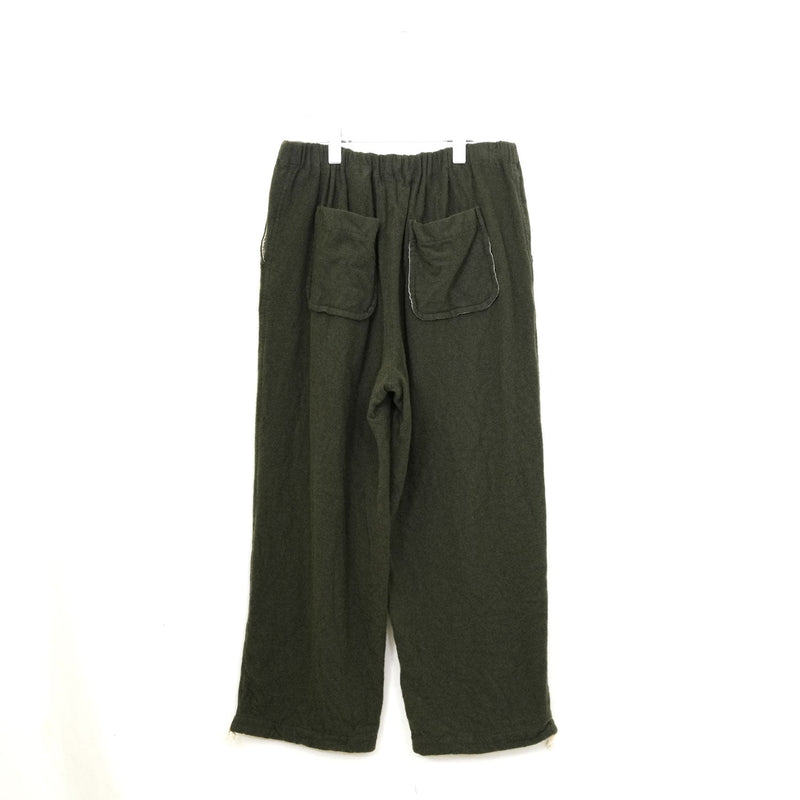 縮絨イージーパンツ-KHAKI-