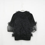 チュールレイヤードTOPS-BLACK-