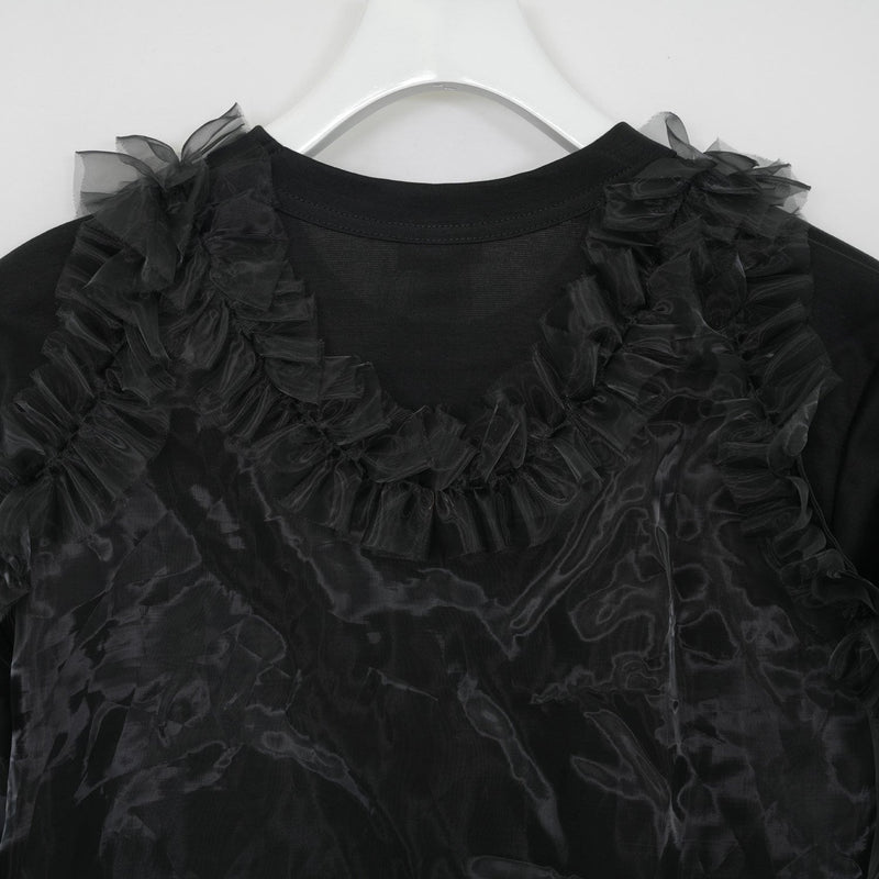 チュールレイヤードTOPS-BLACK-