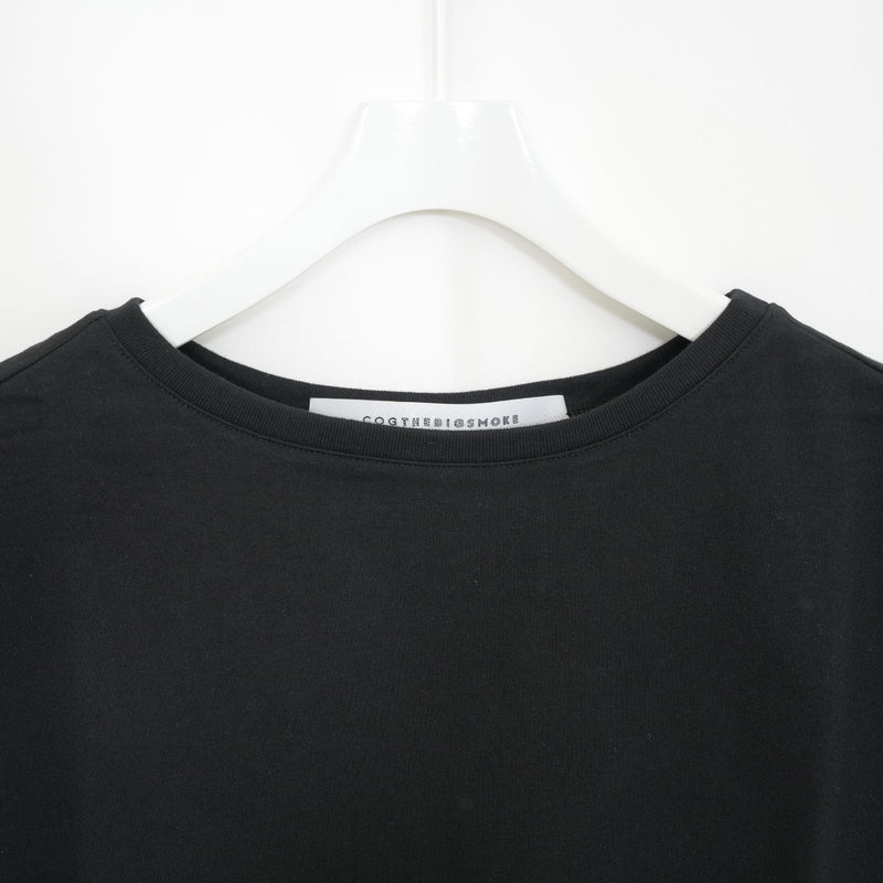 LISA FRENCH SLEEVE TOP -BLACK-