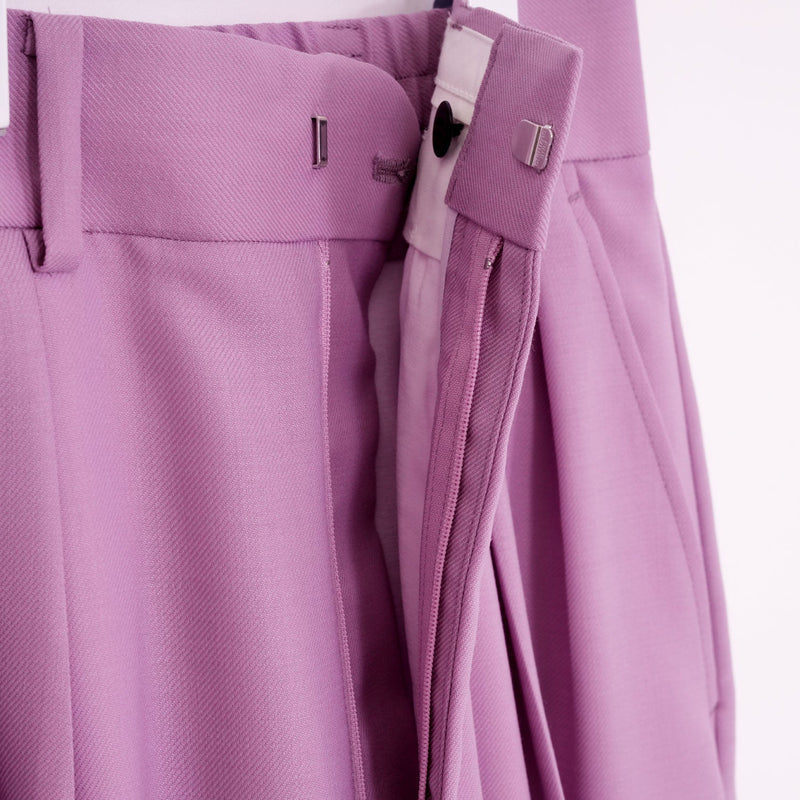 VIYELLA WIDE LEG PANTS-LIGHT PURPLE-