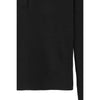 WOOL RIB HOODED TIGHT TOPS -BLACK-
