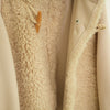 DOUBLE FACE FAUX SHEARLING DUFFLE JACKET-CREAM-