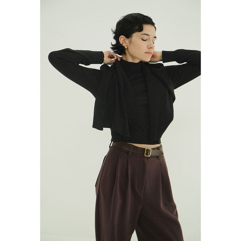 CAPE SET KNIT TOPS -CAMEL-