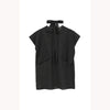 SQUARE SLEEVE BLOUSE -BLACK-