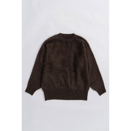 Mink-Processed Knit -BROWN-