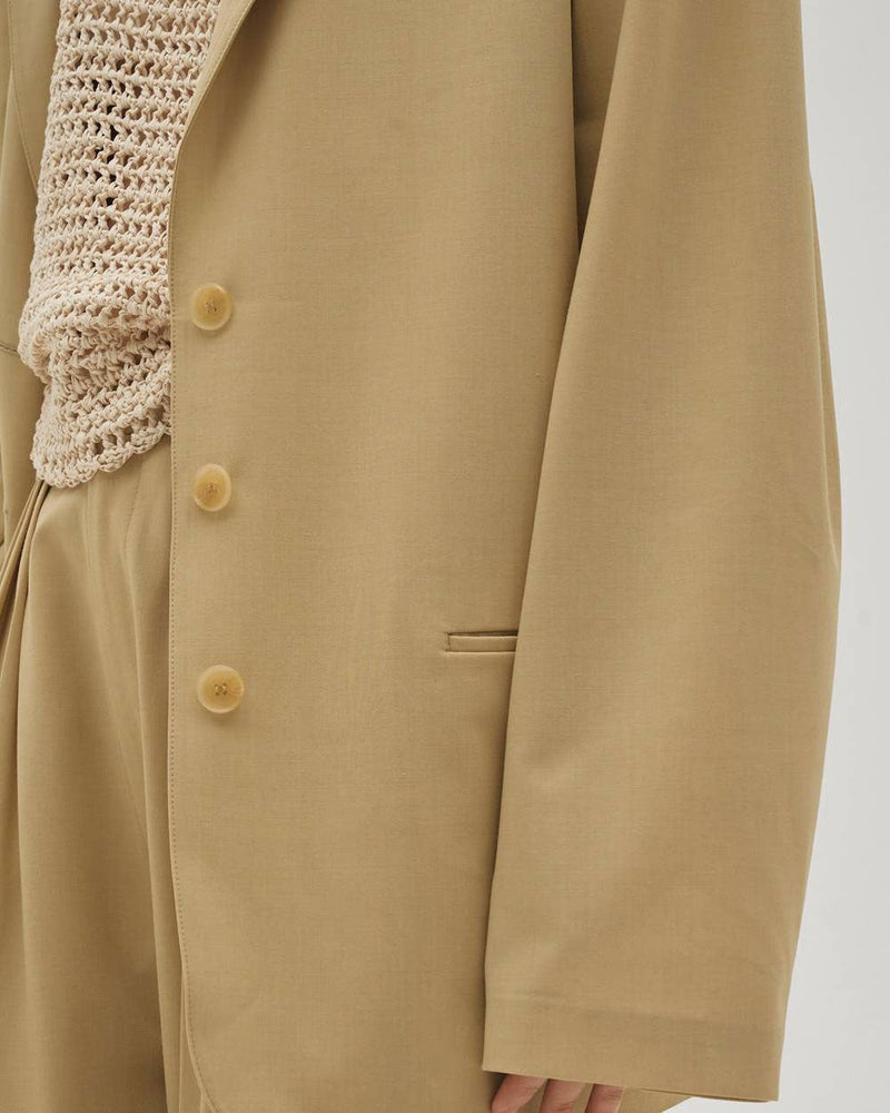 トゥディフル Dry Touch Rough jacket サンド36 Dry Touch Rough Jacket -SAND- – THEMARKET