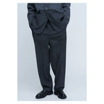Wool Relax Pants -GREY-