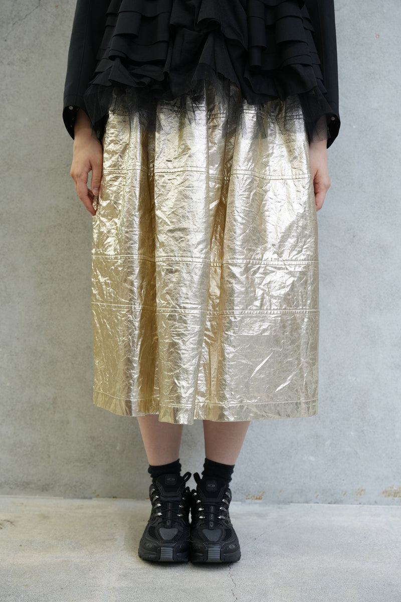 箔プリントスカート-GOLD-