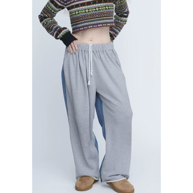 Hydride Sweat Denim Pants -BLUE USED×T.GREY-