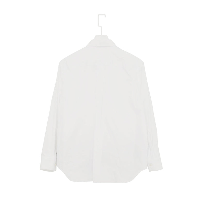 フラワーモチーフシャツ-WHITE×BLACK-