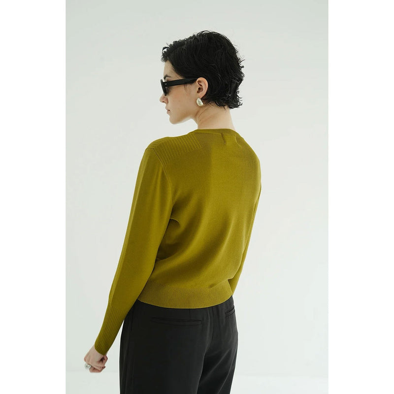 BASIC COMPACT KNIT TOPS -KIWI-