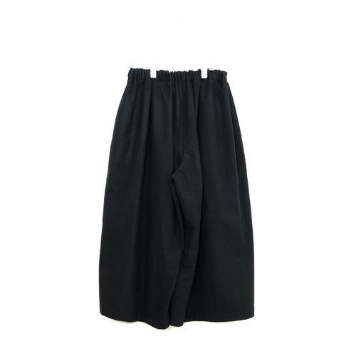 ウールエステルクロスパンツ-BLACK-