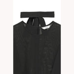 SQUARE SLEEVE BLOUSE -BLUE-