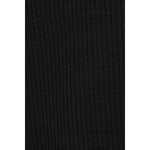WOOL RIB HOODED TIGHT TOPS -BLACK-