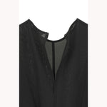 SQUARE SLEEVE BLOUSE -BLACK-