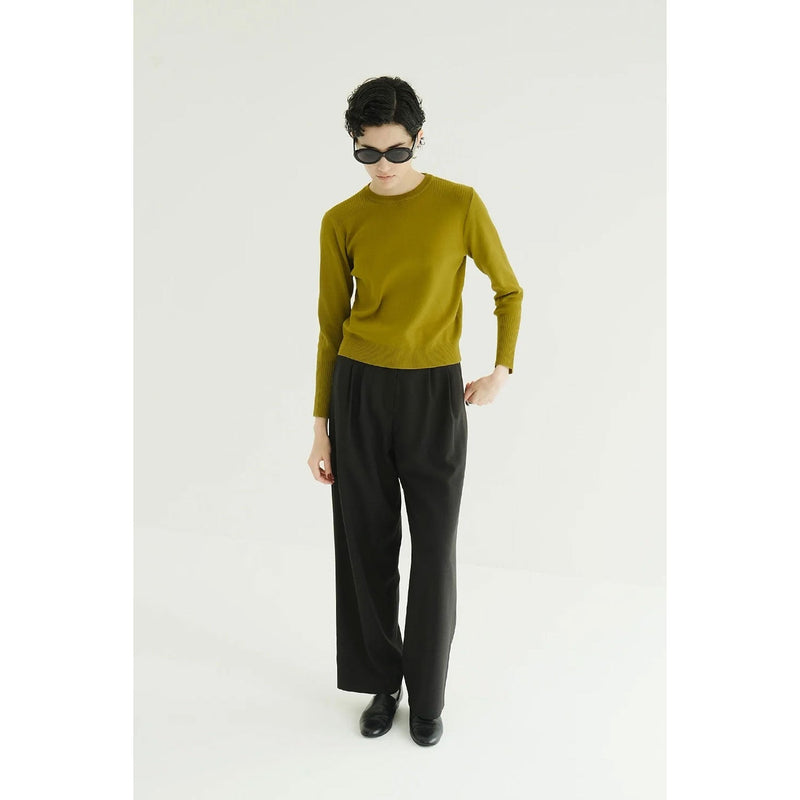 BASIC COMPACT KNIT TOPS -KIWI-