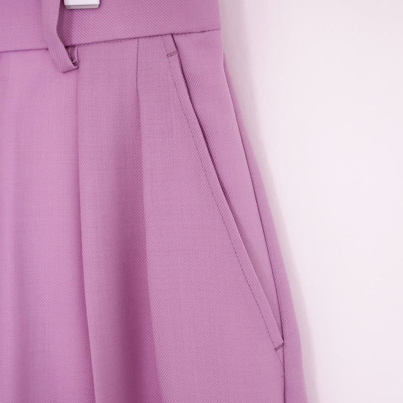 VIYELLA WIDE LEG PANTS-LIGHT PURPLE-