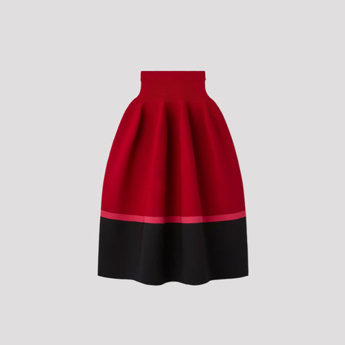 POTTERY SKIRT -BLACK MULT-
