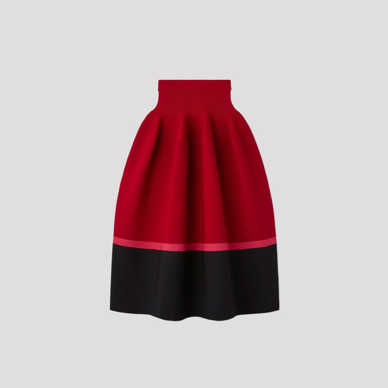 POTTERY SKIRT -BLACK MULT-