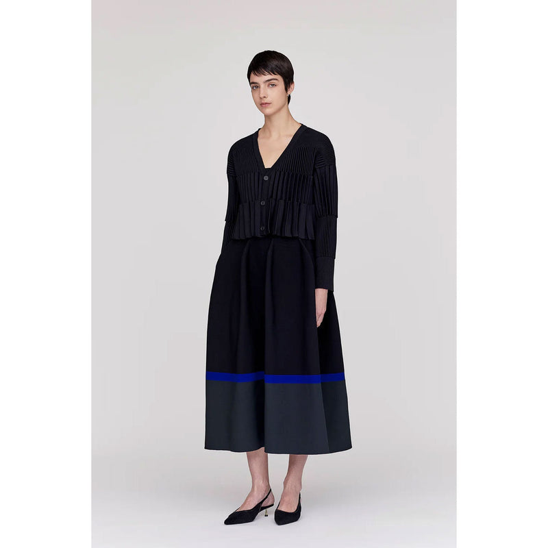 POTTERY SKIRT -BLACK MULT-