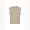 SQUARE SLEEVE KNIT TOPS -BEIGE-
