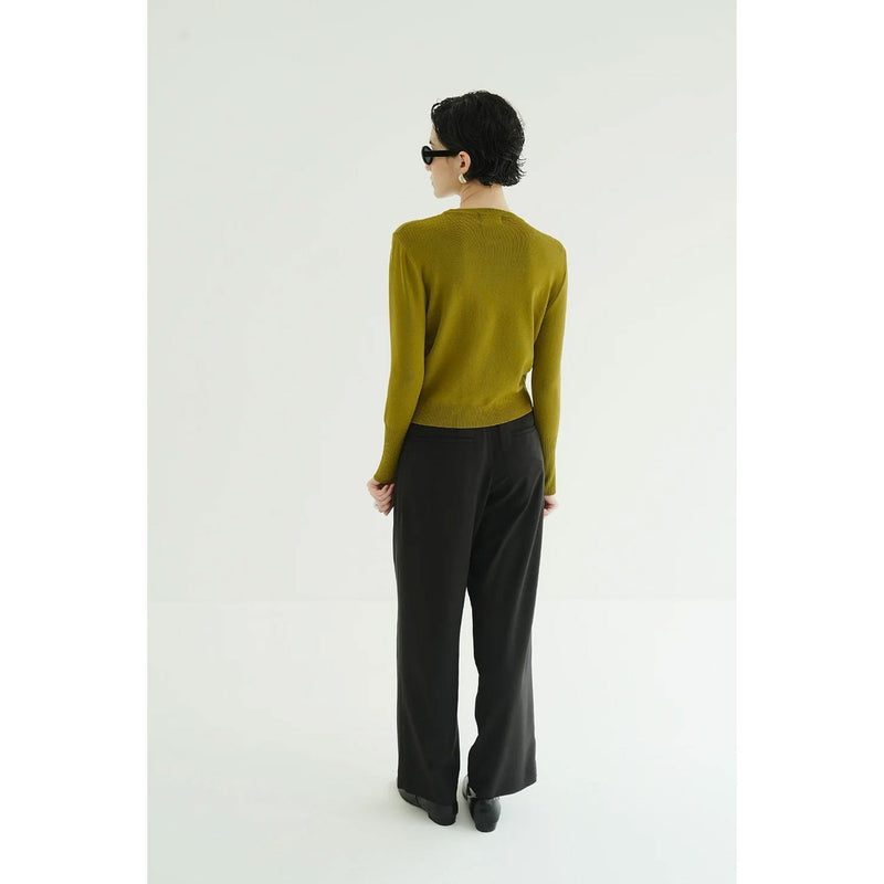 BASIC COMPACT KNIT TOPS -BEIGE-