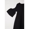 POTTERY SHORT BELL SLEEVE FLARE DRESS -BLACK MULT-