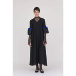 POTTERY SHORT BELL SLEEVE FLARE DRESS -BLACK MULT-
