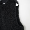 FAUX SHEARLING CROPPED VEST-BLACK-