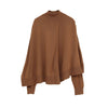 CAPE SET KNIT TOPS -CAMEL-