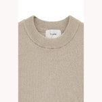 SQUARE SLEEVE KNIT TOPS -BLACK-