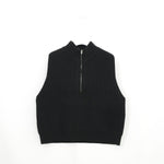 RIBBED KNIT WOOL VEST
