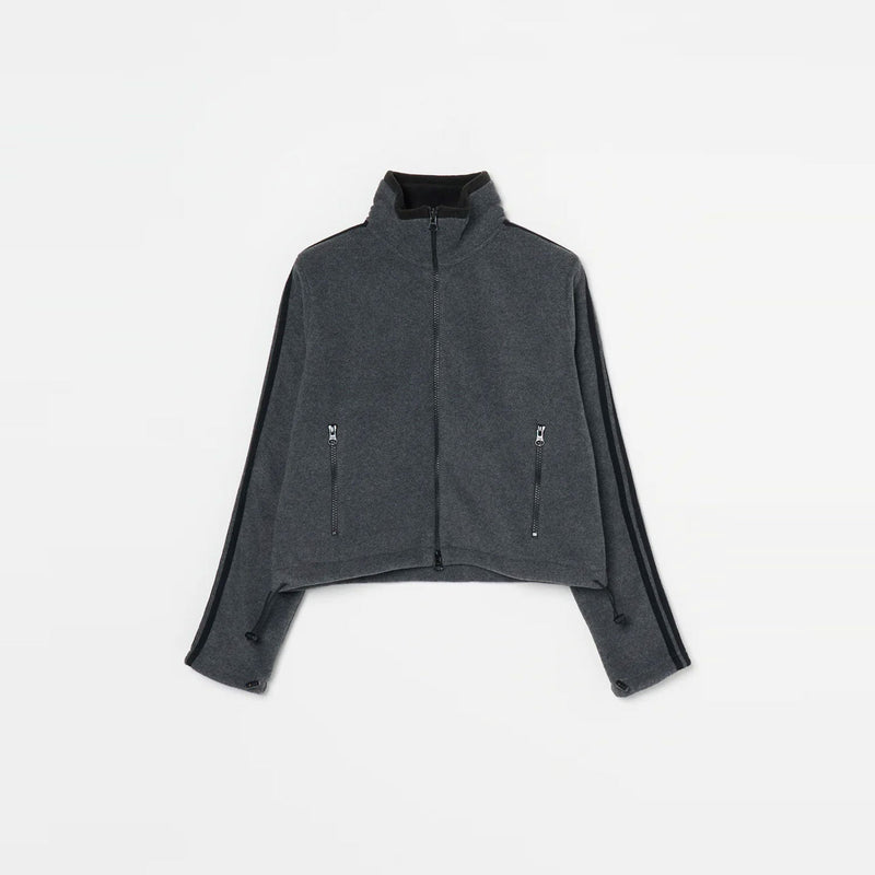 Fleece Tight Fit Track Jacket -DK.GREY-