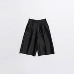 Organza Bermuda Pants-BLACK-