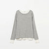Plating Rib Layered Tee -WHITE×LT.GREY-