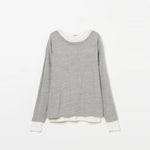 Plating Rib Layered Tee -WHITE×LT.GREY-