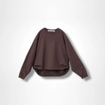 KAYA TUCKED HEM TOP -CHOCOLATE-